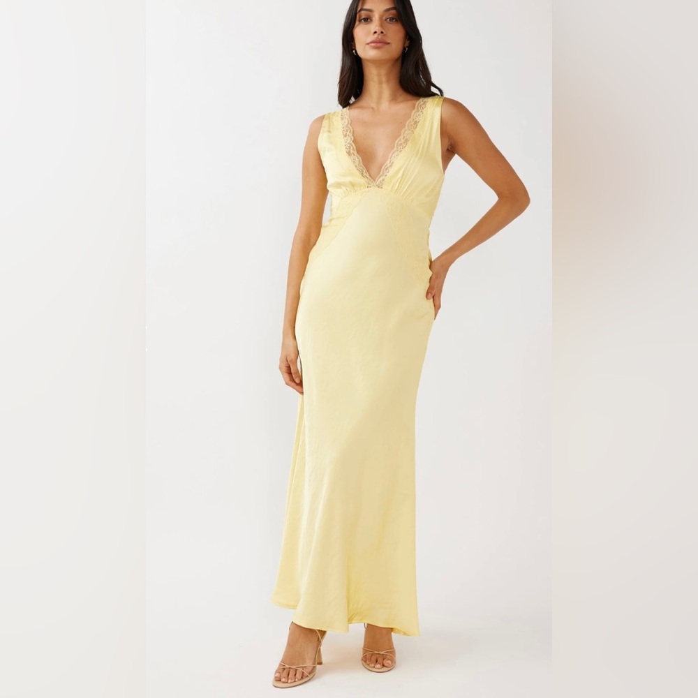 Yellow formal maxi dress